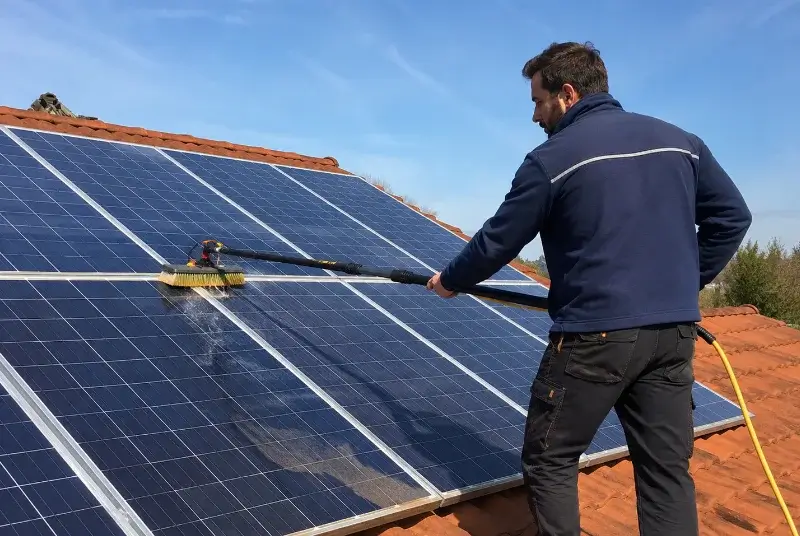 Nettoyage et entretien de panneaux solaires à la Bernerie-en-Retz